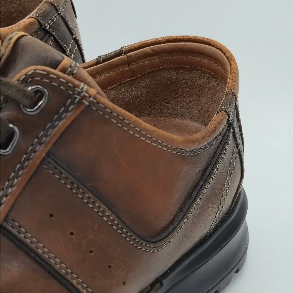 Clarks Touareg Vibe Oxford Men's Size 10.5 Brown Leather Shoes